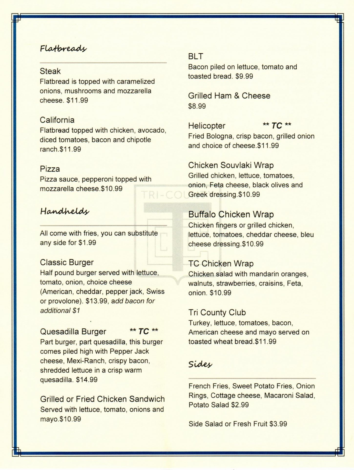 2022 Menu page 2